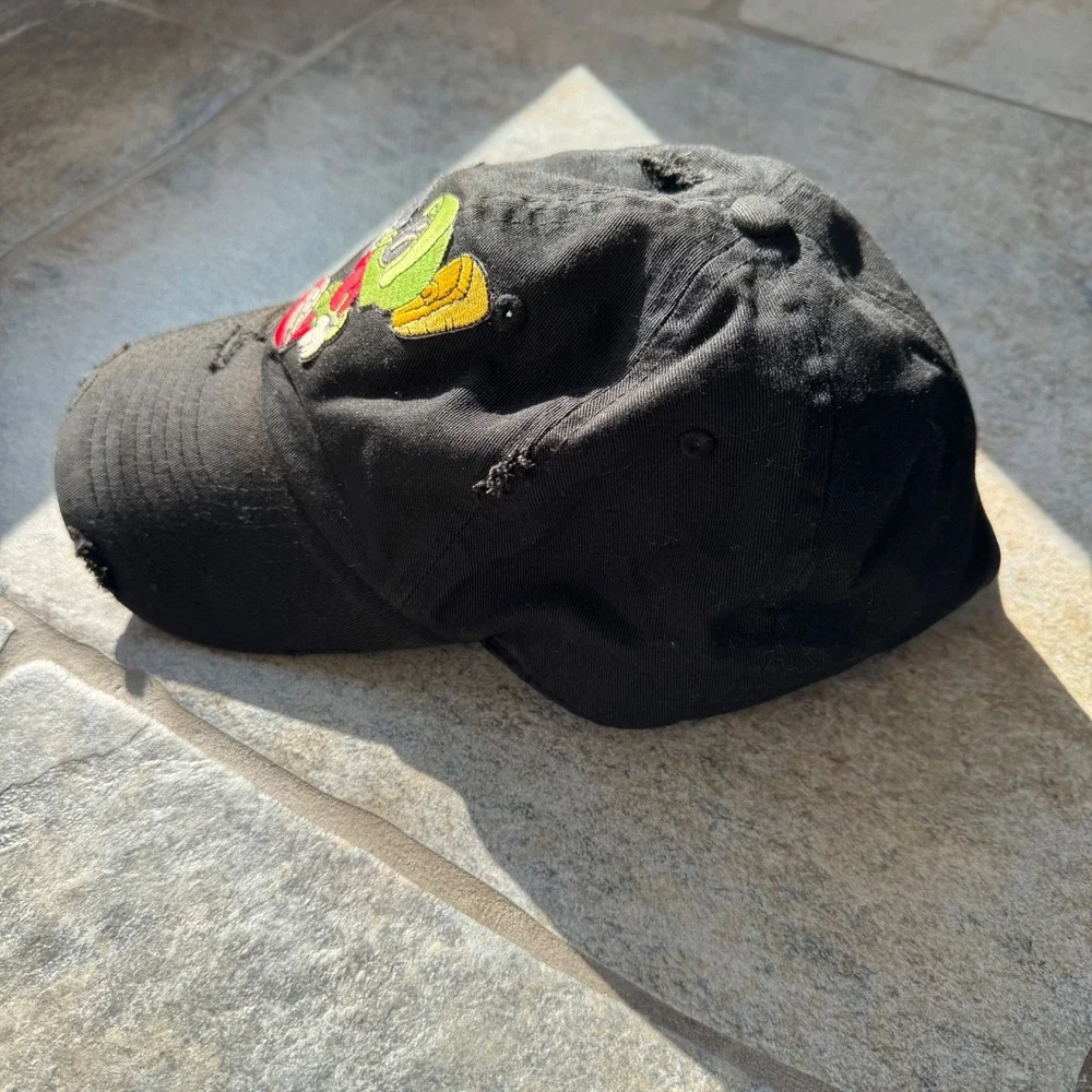 Vintage Marvin the Martian Dad Hat – KBETHOS Distressed‎ Black Looney Tunes Cap